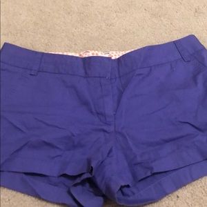 Purple J. Crew chino shorts